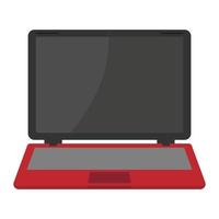 design plat de vecteur d'ordinateur portable en couleur rouge 3