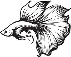 guppy poisson esquisser dessin. vecteur