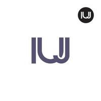 lettre iuj monogramme logo conception vecteur