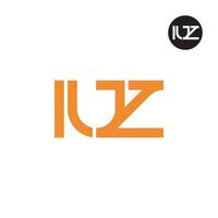 lettre iuz monogramme logo conception vecteur