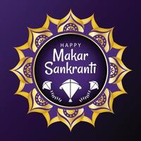 fond heureux makar sankranti vecteur