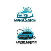 logo du roi du lave-auto logo automobile vecteur