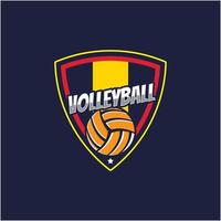 modèle de logo de volley-ball vecteur