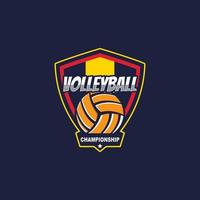 modèle de logo de volley-ball vecteur