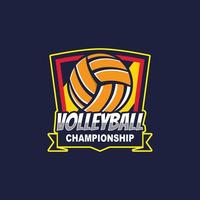 modèle de logo de volley-ball vecteur