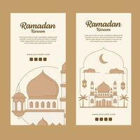 Ramadan kareem bannière modèle vecteur conception