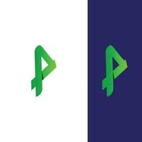 p lettre logo vecteur professionnel abstrait monogramme logo conception symbole