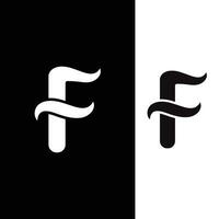 F lettre logo vecteur professionnel abstrait monogramme logo conception symbole