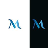 m lettre logo vecteur professionnel abstrait monogramme logo conception symbole