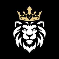 Lion Roi mascotte logo modèle vecteur