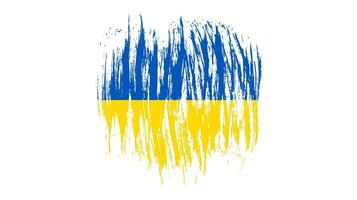 drapeau national ukrainien dans le style grunge vecteur