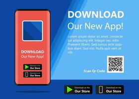 Télécharger notre Nouveau app ,mobile app interface concept Vide illustration vecteur
