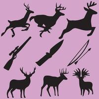 gratuit vecteur cerf silhouette chasse silhouettes pack