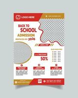 admission école prospectus ou des gamins admission brochure modèle a4 vecteur