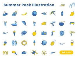 été pack illustration vecteur