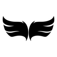 ailes logo noir vecteur illustration.