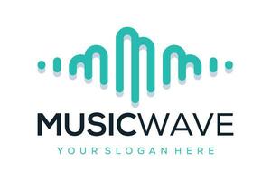 la musique vague logo conception vecteur