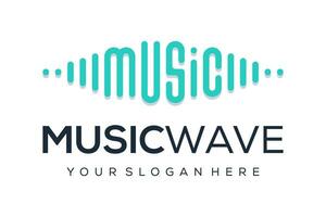 la musique vague logo conception vecteur