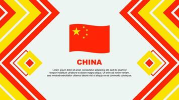 Chine drapeau abstrait Contexte conception modèle. Chine indépendance journée bannière fond d'écran vecteur illustration. Chine conception