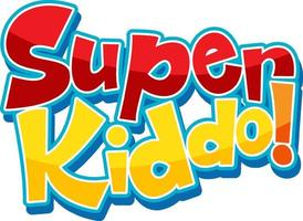 conception de texte de logo super kiddo vecteur