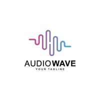 l'audio vague logo concept, multimédia La technologie à thème, abstrait forme vecteur