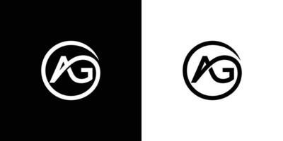 initiale ag logo conception. vecteur illustration.