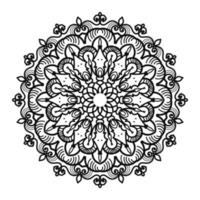 motif circulaire en forme de mandala avec fleur pour la décoration de tatouage mandala au henné vecteur