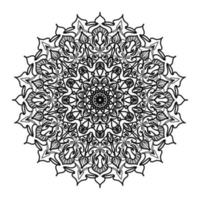 motif circulaire en forme de mandala avec fleur pour la décoration de tatouage mandala au henné vecteur