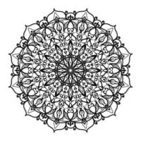 motif circulaire en forme de mandala avec fleur pour la décoration de tatouage mandala au henné vecteur