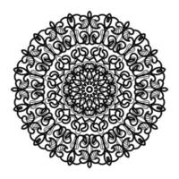 motif circulaire en forme de mandala avec fleur pour la décoration de tatouage mandala au henné vecteur