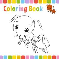 pages de livre de coloriage pour les enfants. illustration vectorielle de dessin animé mignon. vecteur