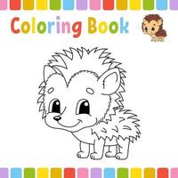 pages de livre de coloriage pour les enfants. illustration vectorielle de dessin animé mignon. vecteur