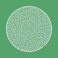 labyrinthe rond difficile. jeu pour enfants et adultes. casse-tête pour les enfants. énigme du labyrinthe. illustration vectorielle plane isolée sur fond de couleur. vecteur