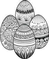 Pâques des œufs Icônes. Pâques journée festival. vecteur illustration. ai généré illustration.