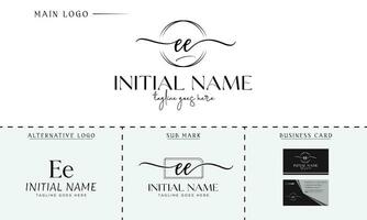 ee, e et e, initiale l'image de marque trousse luxe-premium vecteur logo