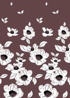 sans couture bouquet ballet floral en tissu fleurir. vecteur