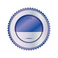 vecteur vide bleu badge étiquette prime bouton