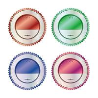 vecteur vide coloré badge étiquette prime bouton
