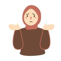 hijab femmes embrouiller expression illustration vecteur
