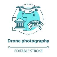 icône de concept de photographie de drone vecteur