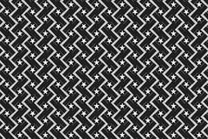 illustration abstraction de blanc étoile et noir zigzag avec gris Contexte. vecteur