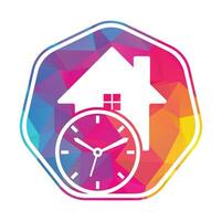 temps maison icône logo conception élément. vecteur