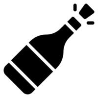 icône de glyphe de champagne vecteur