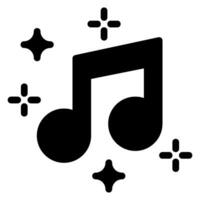 icône de glyphe de musique vecteur