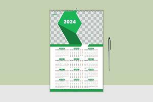 2024 Nouveau année calendrier conception pour affaires vecteur