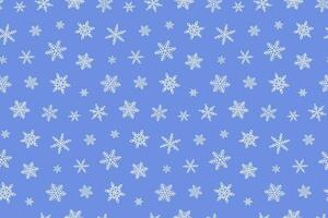 blanc flocons de neige sur bleu Contexte. vecteur hiver sans couture modèle pour Noël emballage papier, tissu, textile, fond d'écran