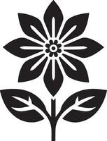 fleur icône vecteur art illustration, noir Couleur isolé blanc Contexte 9