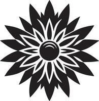 fleur icône vecteur illustration noir couleur, fleur icône silhouette 19
