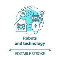 robots et technologie turquoise concept icône vecteur