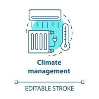 icône de concept turquoise de gestion du climat vecteur